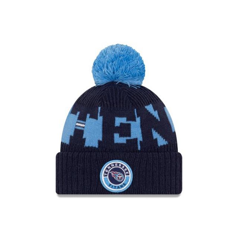 NFL Tennessee Titans Cold Weather Sport Knit (QGB8114) - Blue New Era Beanies